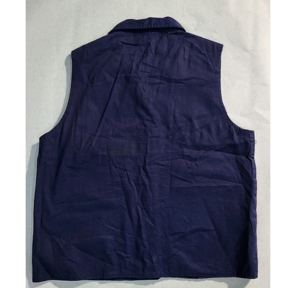 Reversible Christmas Vest Quilted Patchwork Holiday Reindeer Stars Size M - Picture 5 of 5